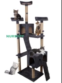Cat City Yeni Rezidans 3 Stepli Tırmalama ve Eğlenceli Kedi Oyun Evi - 1