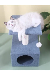 Stepli Yuvalı Kedi Tırmalaması Gri thumbnail 3