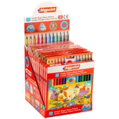 Bigpoint Jumbo Üçgen Kuru Boya Kalemi 12 Renk 12'li Stand thumbnail 3