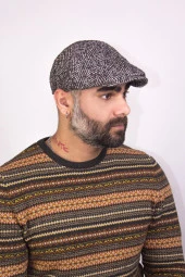 erkek kasket şapkası-9790-gri thumbnail 1