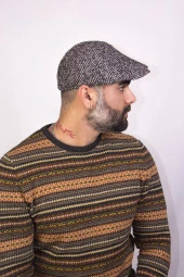 erkek kasket şapkası-9790-gri thumbnail 2