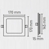 Maxled 12W Kare Sıva Altı Led Panel 6500K Beyaz - 2