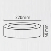 Maxled 18W Yuvarlak Sıva Üstü Led Panel 4000K Ilık Beyaz thumbnail 3