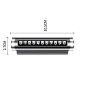 Universal Araç İçi Alüminyum Değiştirilebilen Geçici Park Telefon Numaratörü Gümüş - 4