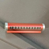 Universal Araç İçi Alüminyum Değiştirilebilen Geçici Park Telefon Numaratörü Kırmızı - 3