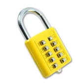 Şifreli Asma Kilit Sarı 10 Haneli Anahtarsız Güvenlik Bavul Valiz Çanta Okul Spor Salonu - 3