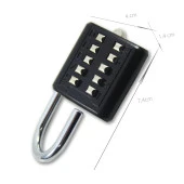 Şifreli Asma Kilit Siyah 10 Haneli Anahtarsız Güvenlik Bavul Valiz Çanta Okul Spor Salonu - 5