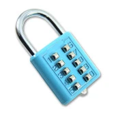 Şifreli Asma Kilit Mavi 10 Haneli Anahtarsız Güvenlik Bavul Valiz Çanta Okul Spor Salonu - 3