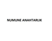 Numune Anahtarlık - 1