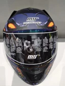 KASK MTS PRO 801 ZOMBİ GÜNEŞ GÖZLÜKLÜ ORANGE/BLUE thumbnail 4