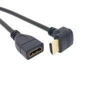 Hdmi Dişi Erkek Uzatma 90 Derece Dirsek Kablosu 1 Metre thumbnail 1