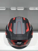 KASK MTS PRO 801 TWILIGHT GÜNEŞ GÖZLÜKLÜ MAT GRİ/KIRMIZI - 4