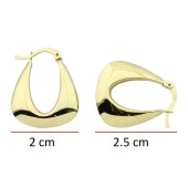 14 Ayar Altın Halka Küpe - 3