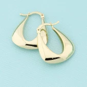 14 Ayar Altın Halka Küpe - 5