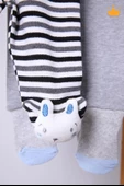 Babyhola 3'lü Çıngıraklı Peluş Oyuncaklı Patikli Pantolon ve Kendinden Çoraplı Kız Erkek Bebek Çocuk Ayaklı Pantolon 3'lü Set - 10