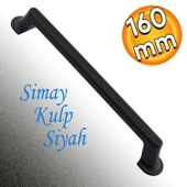 Simay Mobilya Mutfak Dolabı Çekmece Dolap Kapak Kulpu Düz Metal Kulpları Kulbu Kulpu 160 Mm Siyah - 1