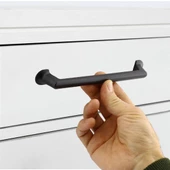 Simay Mobilya Mutfak Dolabı Çekmece Dolap Kapak Kulpu Düz Metal Kulpları Kulbu Kulpu 160 Mm Siyah - 6
