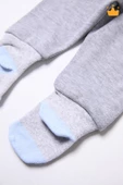 Babyhola 3'lü Çıngıraklı Peluş Oyuncaklı Patikli Pantolon ve Kendinden Çoraplı Kız Erkek Bebek Çocuk Ayaklı Pantolon 3'lü Set - 8