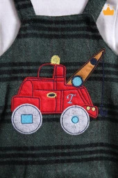 Babyhola Erkek Bebek Salopet Badi 2'li Takım 2203 - 3