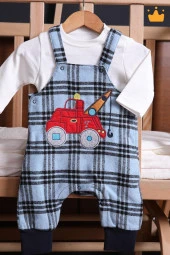 Babyhola Erkek Bebek Salopet Badi 2'li Takım 2203 - 7