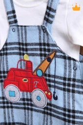 Babyhola Erkek Bebek Salopet Badi 2'li Takım 2203 - 8