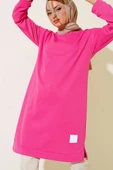 Arma Detaylı Uzun Tunik Fuşya thumbnail 1