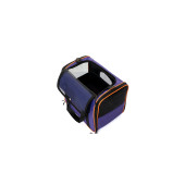 Brave Paws Kare Model Yırtılmaz Plastik Fileli Kedi ve Köpek Taşıma Çantası (MOR) - 4