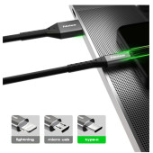 3 Metre 300CM 3 Amper Siyah Type-C Hızlı Şarj & Data Kablo Samsung, Oppo,realme, Huawei, Xiaomi, Redmi Uyumlu - 4