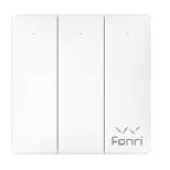 FONRI FONRI WF3-EL3-0203-03 WIFI KABLOSUZ AKILLI DOKUNMATIK ÜÇLÜ DUVAR ANAHTARI - 1