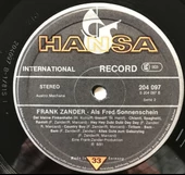 Frank Zander Als Fred Sonnenschein – Ja, Wenn Wir Alle Englein Wären pop tarz plak alithestereo - 3