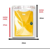 100 Adet (24X37+5) Opp Jelatin Bantlı Yapışkanlı Naylon Poşet thumbnail 2