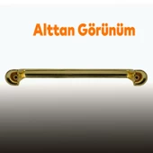 Simay Mobilya Mutfak Dolabı Çekmece Dolap Kapak Kulpu Düz Metal Kulpları Kulbu Kulpu 160 Mm Altın thumbnail 4