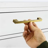 Gölcük Düz Metal Eskitme Antik Sarı 160 mm Mobilya Mutfak Çekmece Dolap Dolabı Kulpu Kulbu Kulpları thumbnail 6