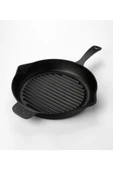 Lava Döküm Yuvarlak Izgara Tava Metal Kulplu Çap 28cm - 5