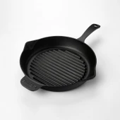 Lava Döküm Yuvarlak Izgara Tava Metal Kulplu Çap 28cm - 4