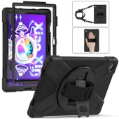 Lenovo Tab M10 Plus 3. Jenerasyon TB-125FU TB-128FU Defender Askılı Zırhlı Tank Case - 5