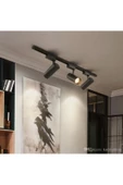 Siyah Kasa Günışığı 6 Adet 30w Ray Spot Vitrin Armatürü 2 mt Raylı Spot Lamba - 3