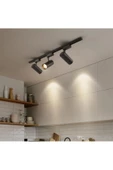 Siyah Kasa Günışığı 6 Adet 30w Ray Spot Vitrin Armatürü 2 mt Raylı Spot Lamba - 2