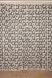 YAPRAK MODEL TÜL VİZON RENK TEK KANAT Hazır Pileli Fon Perde 300*260 thumbnail 1