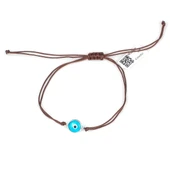 Nazar Boncuğu Kahverengi İpli Bileklik thumbnail 2