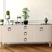 Mobilya Konsol Büyük Bugatti Sarkaç Dolap Çekmece Kulpu Kulbu Krom Mat Siyah Plastik Kulp thumbnail 4