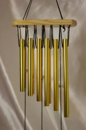 Deprem Zili Çanı Rüzgar Çanı Zili Feng Shui Yin Yang Şık Boru Orta Boy Gümüş thumbnail 8