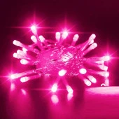 13 METRE PEMBE ULTRA CANLI NET IŞIK PEMBE LED IŞIK SABİT YANAR FİŞLİ 220 VOLT YILBAŞI AĞACI IŞIĞI - 1