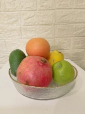 Gold Servis Tabağı - Sunumluk Tabak Meyve Tabağı Salata Tabağı - 1