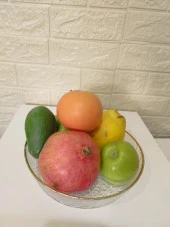 Gold Servis Tabağı - Sunumluk Tabak Meyve Tabağı Salata Tabağı - 6