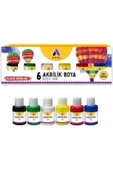 ADEL AKRİLİK BOYA 6 LI KLASİK RENK - 1