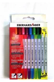 FABER CASTELL ÇİFT UÇLU KEÇELİ KALEM 10 RENK 550010 - 1