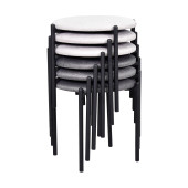 Vilinze Nil Siyah Metal Ayak İstiflenebilir Mutfak-Balkon Taburesi (6 Adet) - 3