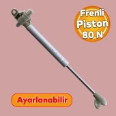 Ayarlanabilir Dolap Amortisörü Gazlı Piston Kapak Hidroliği Tutacağı Kapak Yavaşlatıcı Beyaz 80 N thumbnail 1