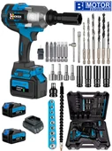 Wacker Pro   Germany PRO 1400 Nm Akülü Somun Bijon Sökme Takma Sikma Makinesi Matkap Akülü Vidalama BL Motor - 1